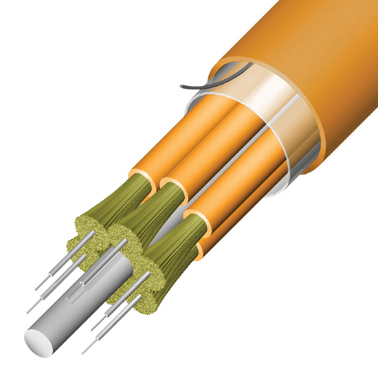 2mm LSZH Aqua Fiber Optic Cable OM3 8F Multimode Fiber Breakout Cable