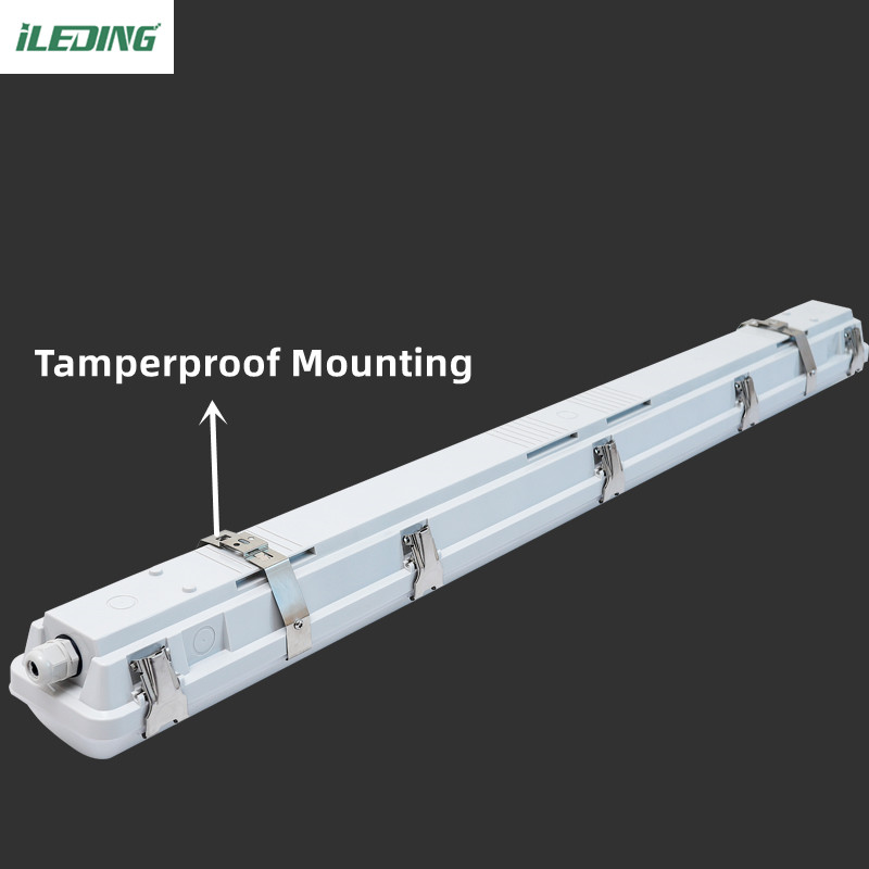 4kg Hanging Tri Proof LED Vapor Tight Warehouse Light Fixture 4FT 46W 65W IP66 65W