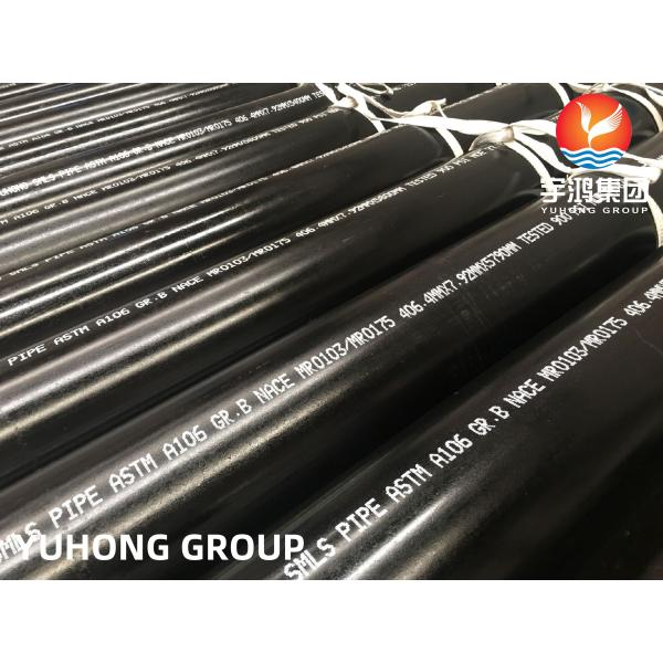 ASTM A106 GR. Tubo sin soldadura de la tubería de acero del carbono del negro de B SMLS