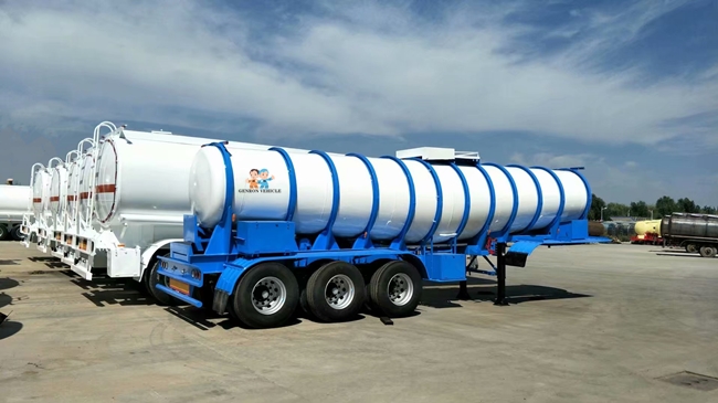 3 трейлер топливозаправщика масляной серной кислоты 35ft 22000L 22CBM цапф 98% Semi