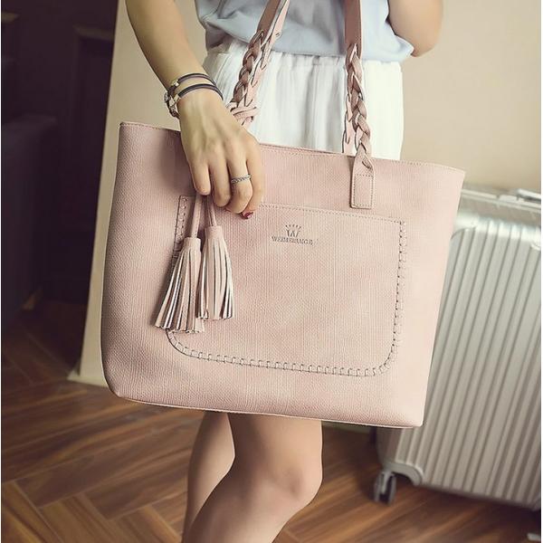 New fall fashion handbags fringed shoulder bag shopping bag large capacity casual and simple