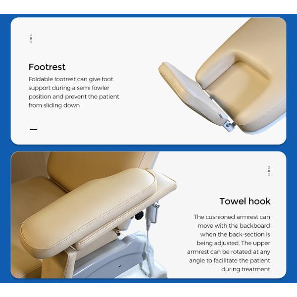 Electric Medical Transfusion Blood Donation Chair On Wheels 240kgs Load