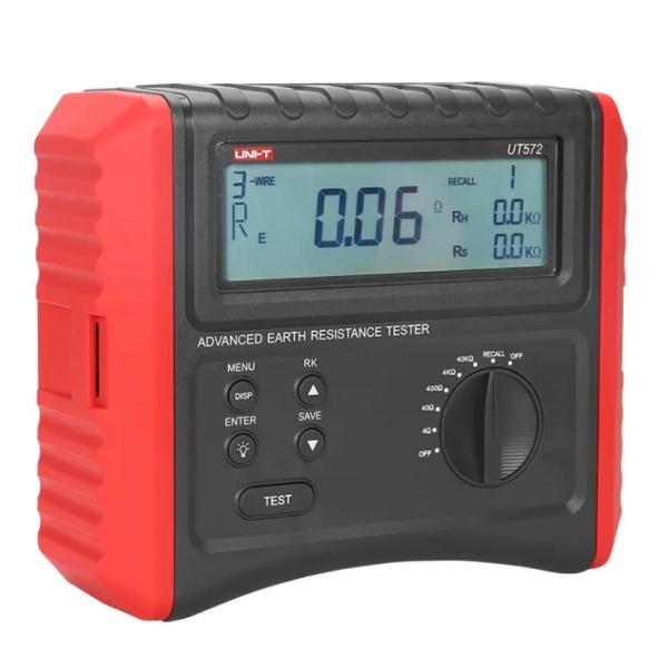 UNI-T UT572 Portable Mini High Precision Resistance Tester Smart Earth Resistance Tester Circuit Measurement Electrician Tools