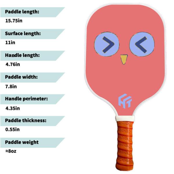 Novice Practice Pickleball Rackets with Lightweight PP Honeycomb Core and USAPA Approval