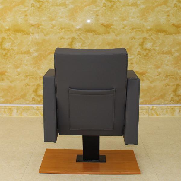 Collapsible Black Folding Cinema Seats Movie Chairs With Aluminum Leg High Density