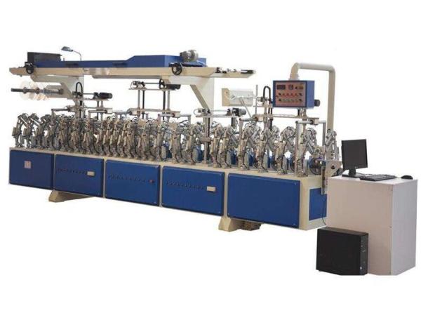 Efficient CNC Woodworking Machine , Aluminum Profile Hot Cold Glue Wrapping Machine