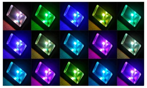 Remote Control Outdoor LED Flood Light EPISTAR For Exterior Wall Decorative