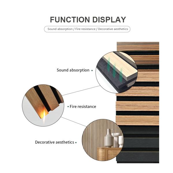 Огнеупорный домашний театр Акустическая пенообразовательная деревянная стенка с клейкой установкой