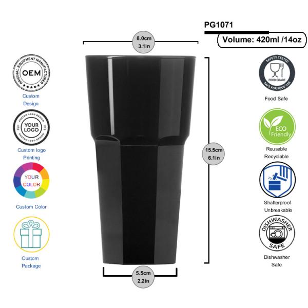 10oz Small BPA Free Plastic Cups Unbreakable Plastic Tumblers