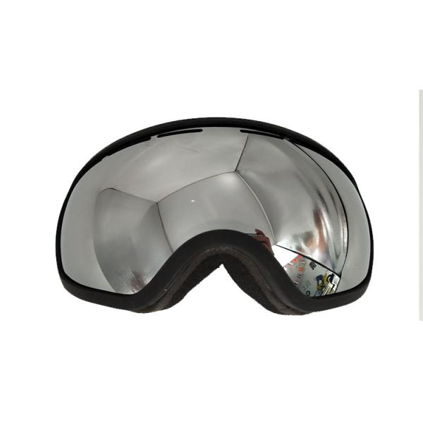 Unisex Black Ski Goggles with Customized Anti-Fog TPU Frame and OTG Black Frame