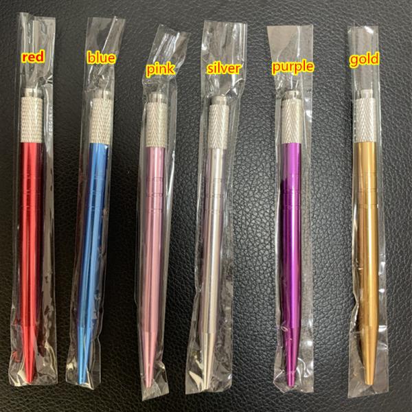 Алюминиевая ручка татуировки Microblading пурпура сплава Semi постоянная для губы