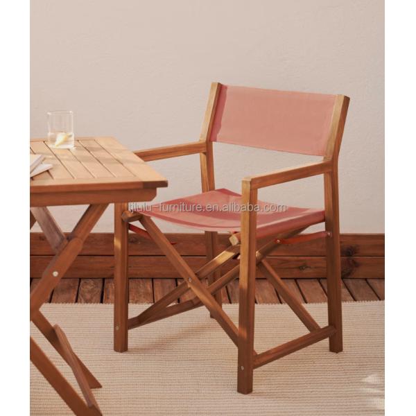 Emballage du courrier Chaise extérieure moderne nordique avec bois massif et design pliable