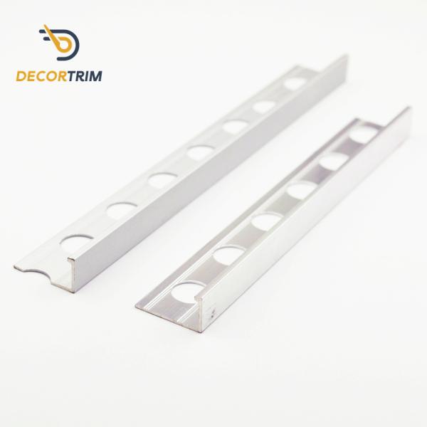 11mm L Shape Metal Tile Trim Brushed Aluminum Tile To Tile Transition Strip