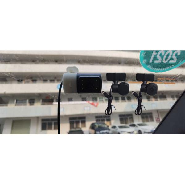 Автобус Двойной широкоугольный объектив 2CH 1080P HD внутри передней автомобильной камеры с датчиком CMOS / CCD