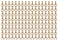 Multicolour Extra Wide Aluminium Chain Fly Screen 90*210cm Pale Gold