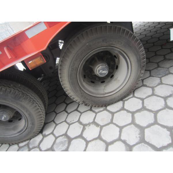 4 Axles 100 Tons Low Bed Truck Trailer For Crane Transportation Red