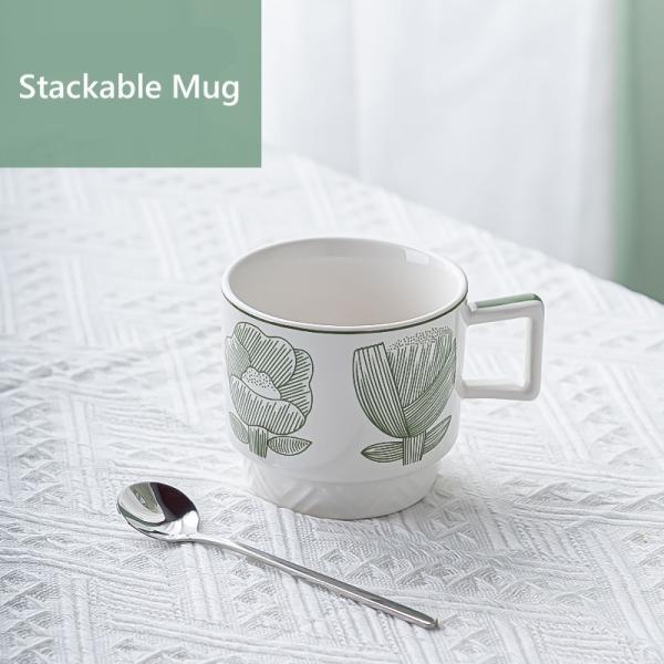 Presentes de Negócios elegantes chá verde decal xícaras e pratos para o chá da tarde Inglês