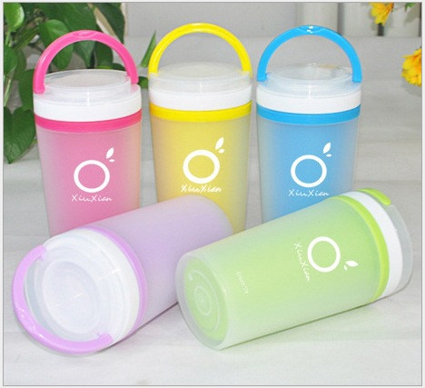 PP handy cup,plastic cup, two lawers cup, handy rope cup,gift cup