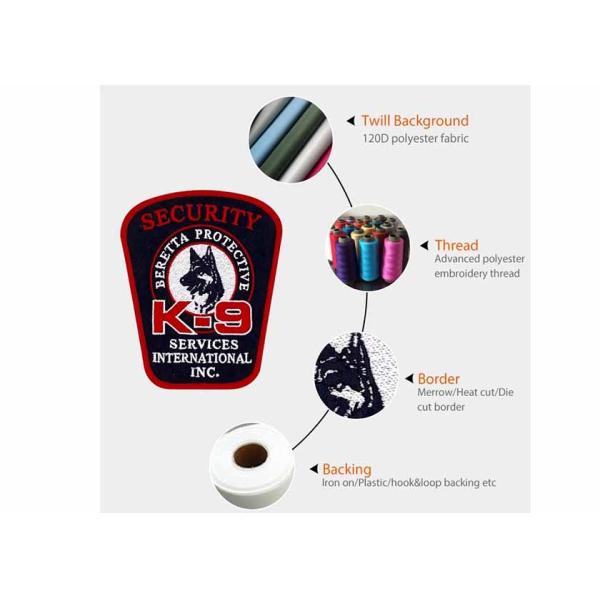 UFFW Fire Department Logo Iron On Embroidered Patches Custom Emblem Irregular Shape