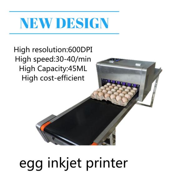 High Performace Egg Jet Printer With Computer Control Dedicated Shuttle Conveyor