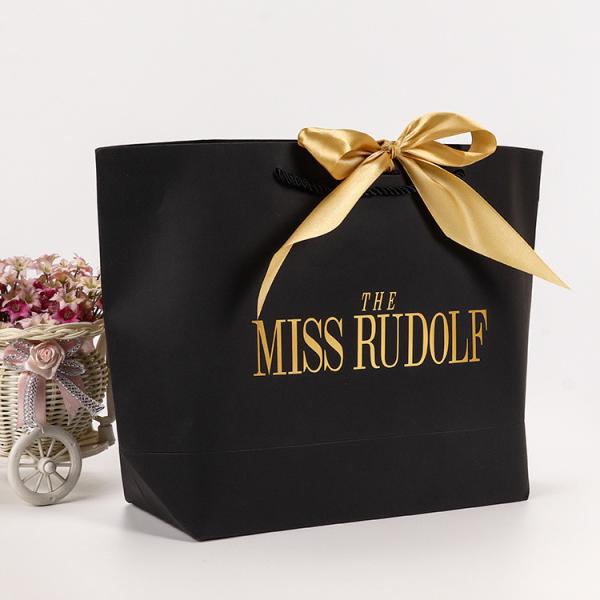 Creatrust Art  China Washable Brown Black Logo White Handle Bread Yiwu Mini Candy Kraft Paper Bag With Ribbon