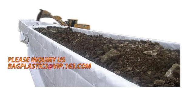 Waste Disposal Dumpster, Open Top Roll Off Drawstring Container Liners, Dumpster Liners, Facility Liners