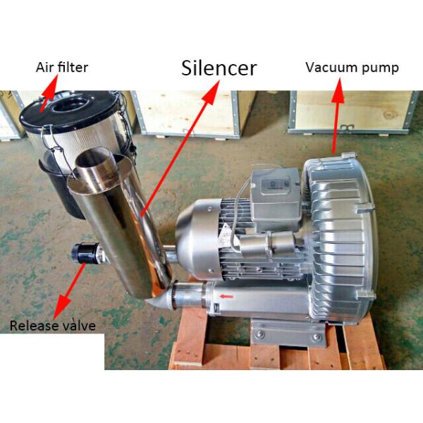 Air vacuum pump with air filter silencer and release valve CNC router 5.5kw vacuum pump blower