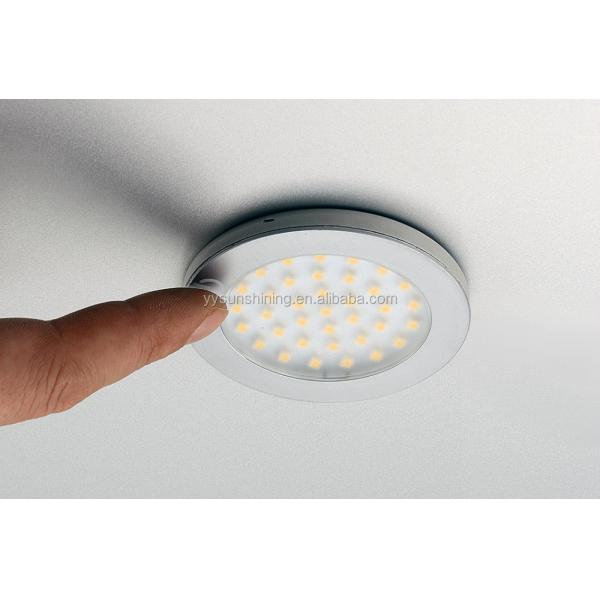 2700K-6500K Color Temperature Round Touch Switch LED Under Cabinet and Furniture Light