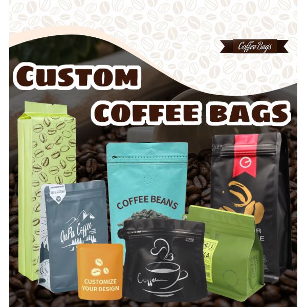 Zhihe 250g Customized Design Ziplock Mylar Coffee Packaging Bags Smell Proof for Coffee & Pet Food