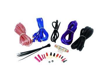 8 GA Transparent PVC Car Audio Amplifier Wire  Kit with 60A AGU Gold Fuse Holder and 1.8m Black Split loom Tube