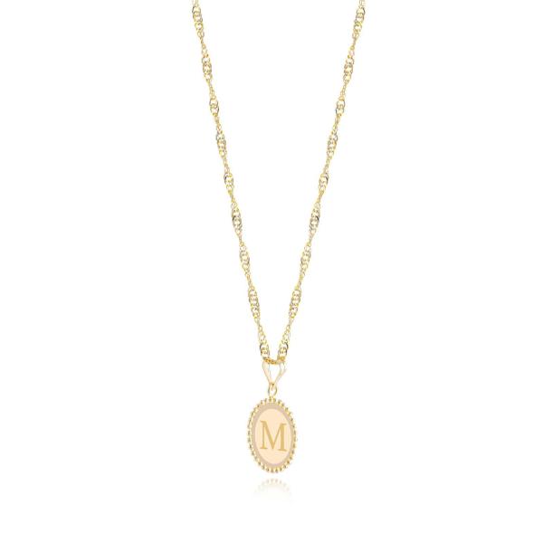 Collar de colgante de oro de 18K