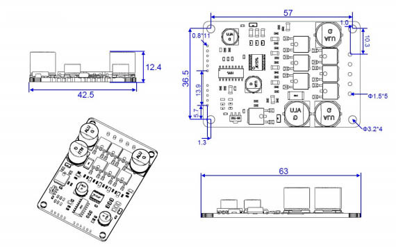 JYQD_V7.3B Hall Sensors BLDC Мотор напряжение 7 ~ 48V Максимальный ток 10A Мощность привода менее 200 Вт