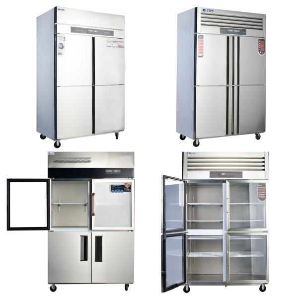 110V/60HZ 4 Doors Heavy Duty Refrigerated Cabinets Upright Refrigerator Fridge Freezer