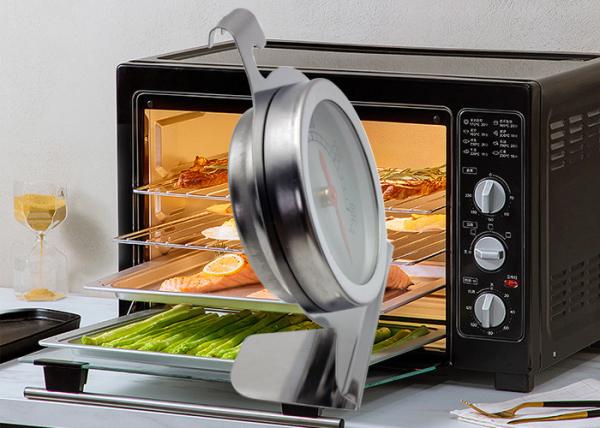 60mm Dial Stainless Steel Oven Meat Thermometer Instant Read FDA Approved
