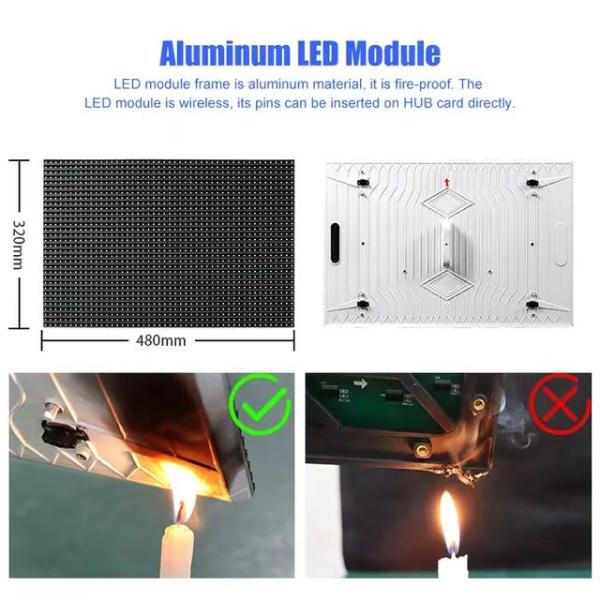 Outdoor Led Screen Long Lifespan P5.7 Full Color LED Display Panel 250mm*250mm For Outdoor Advertising