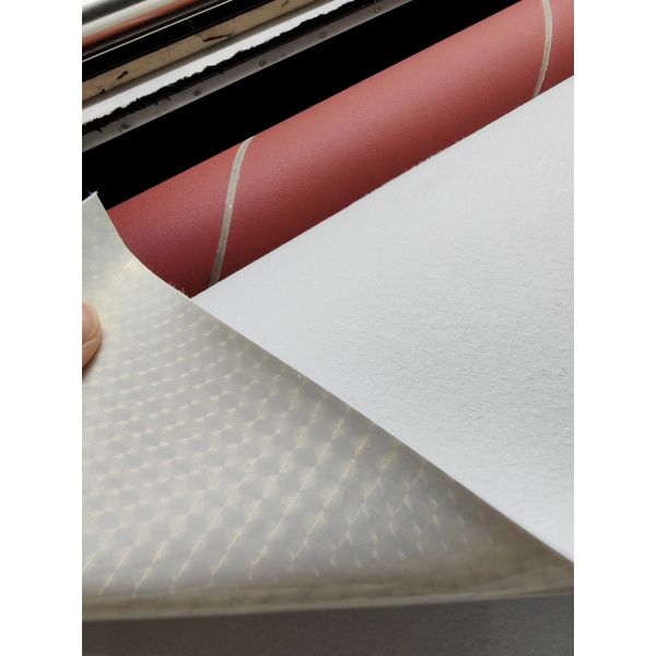 Lance fan crystal pattern Crystal Double Layer PU Coated Soccer Leather with Waterproof Non-Woven Backing and Customizable Pattern