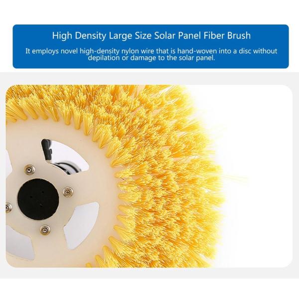 Dual Disc Solar Panel Cleaning Brush with Telescopic Pole and Household Electricity Power