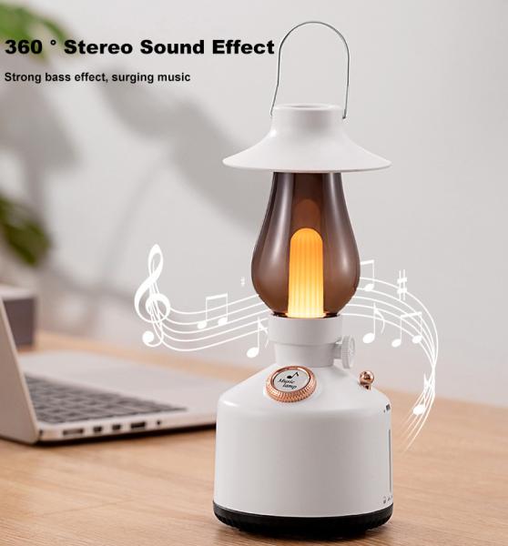 0.2W 1600k Bluetooth Speaker Portable Night Lights Retro Multifunctional For Camping