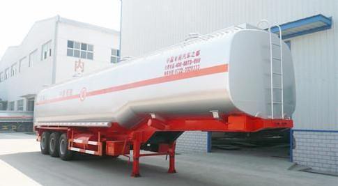 Rounded Tank Truck Trailer Semi Stainless Steel For Liquids Customized