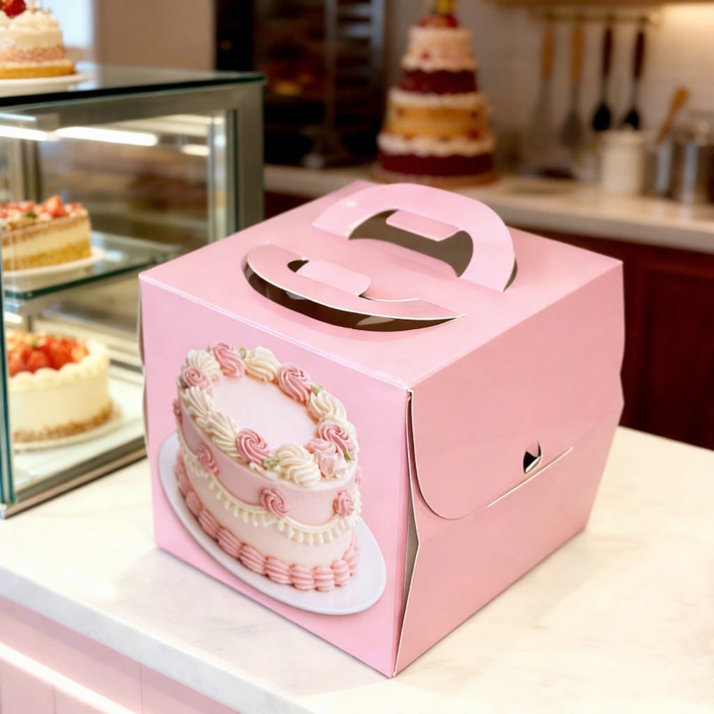 Wholesale Custom Logo Printing Eco-Friendly Recyclable Durable Sturdy Pastry Cake Box for Bakery Packaging