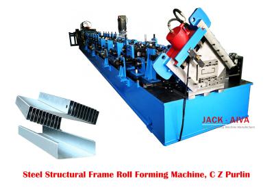 Máquina para fabricar o Purlin da CZ, rolo que forma a máquina, quadro estrutural de aço