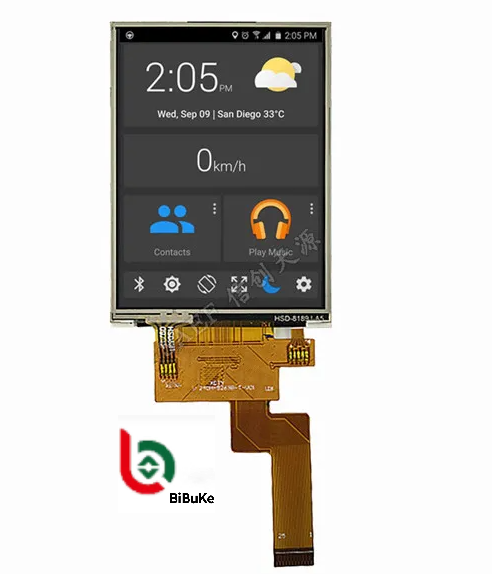 2.4 Inch 240x320 Resolution IPS TFT LCD Display with RTP Touch and MCU Interface