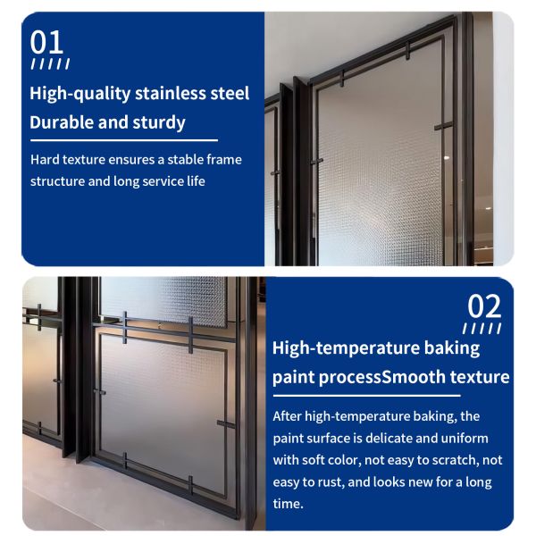 Hotel Room Stainless Steel Screen Partition Multifunctional Gold Metal Room Divider