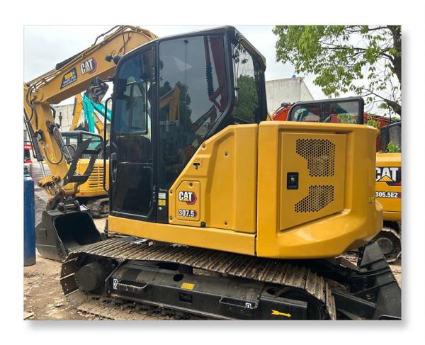 95% Novo Usado CAT 307.5 Mini Excavador Máquina de Construção de Engenharia Finamente Processada