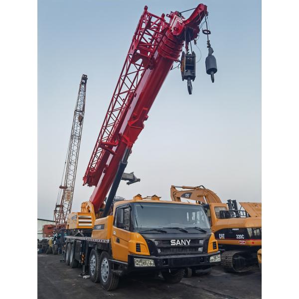 SANY STC800 80 toneladas guindaste móvel para automóveis máquina de construção usada guindaste móvel para todos os terrenos