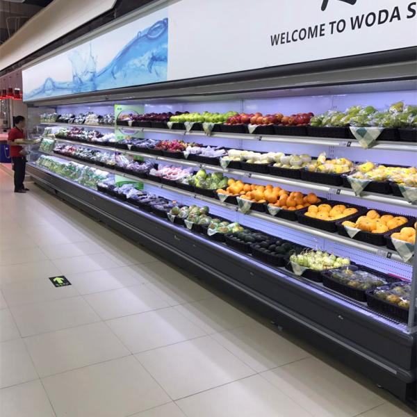 Достигаемость стиля открытого охладителя Multideck 4 ярусов регулируемая включая в набор отложенных изменений удаленная в шкафе