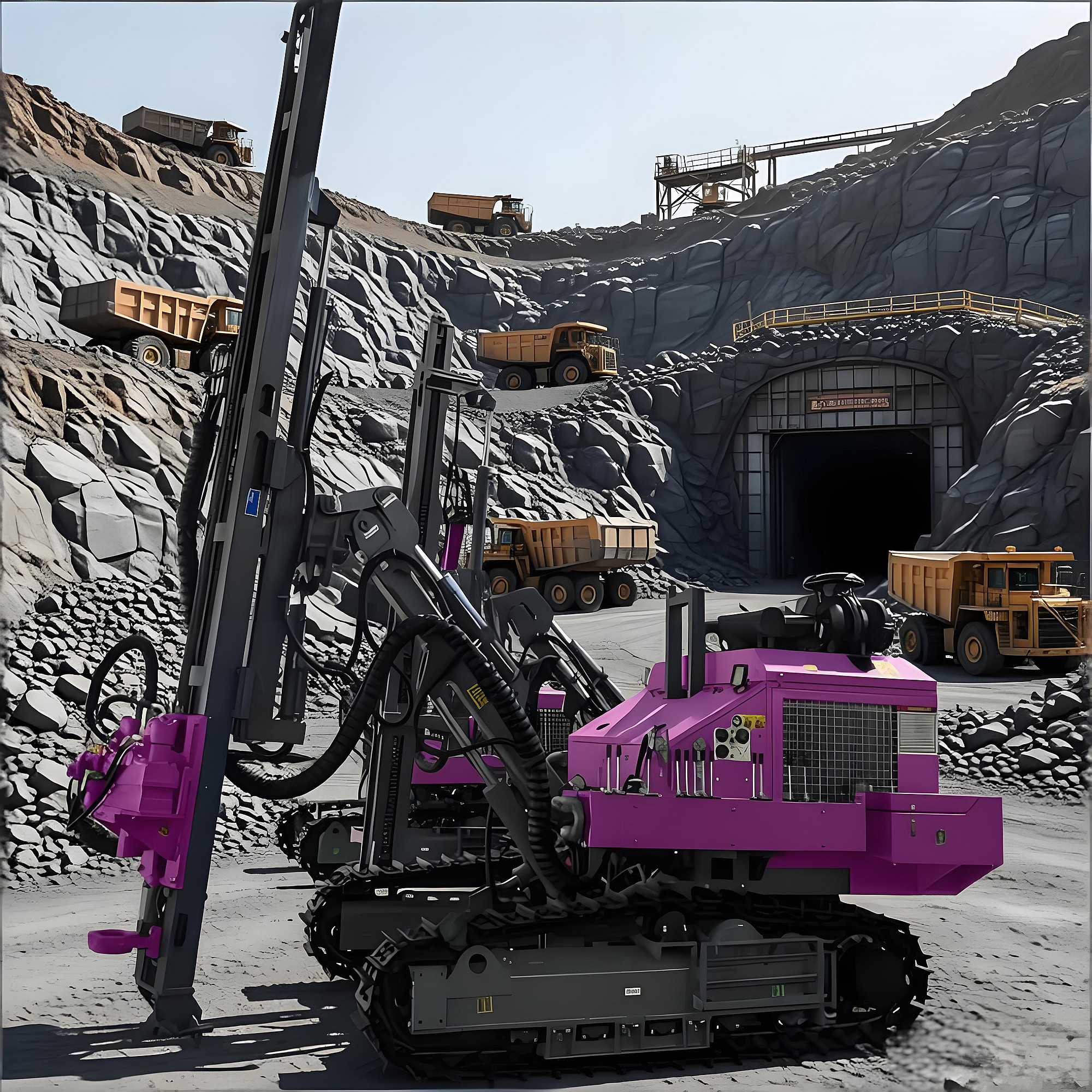 Competitive Price DTH Drilling Rig Hard Rock Blasthole Drilling Rig Equipment Down the Hole Drilling Machine