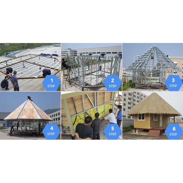 Гостиница Суда светлой стальной ферменной конструкции крыши Prefab/бунгало Overwater пляжа островного курорта