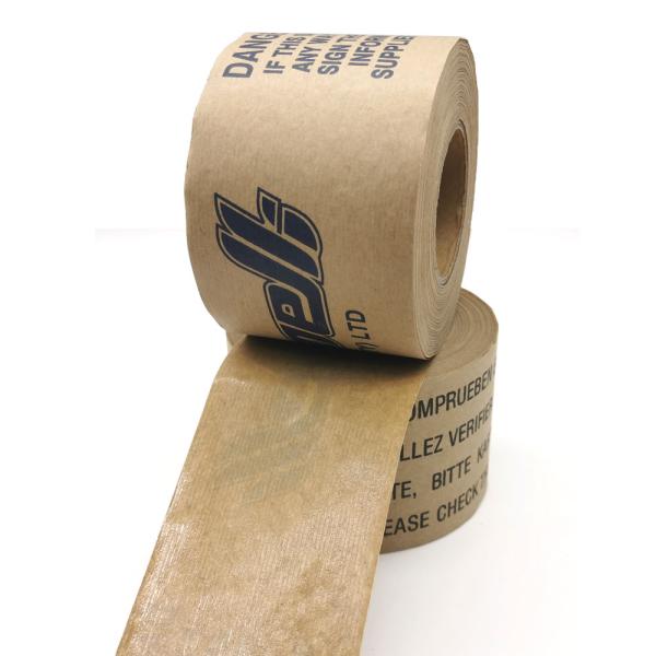 Single Sided 76mm*40m Water Activated Kraft Packing Tape