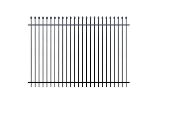 Black Iron Fences with Two Rail 8 ft x 5 ft And 1.8 m 2.0 m 2.4m